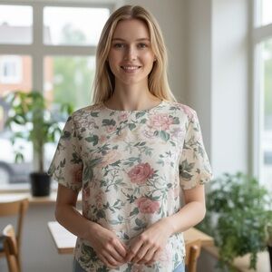 Vintage 80’s Sequel Floral Blouse